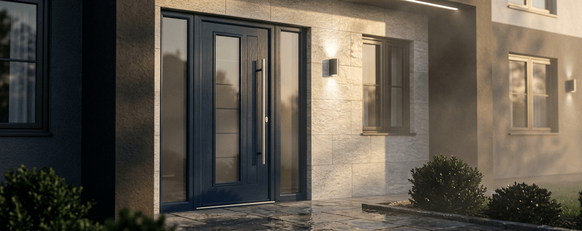 Modern home entrance with quality doors